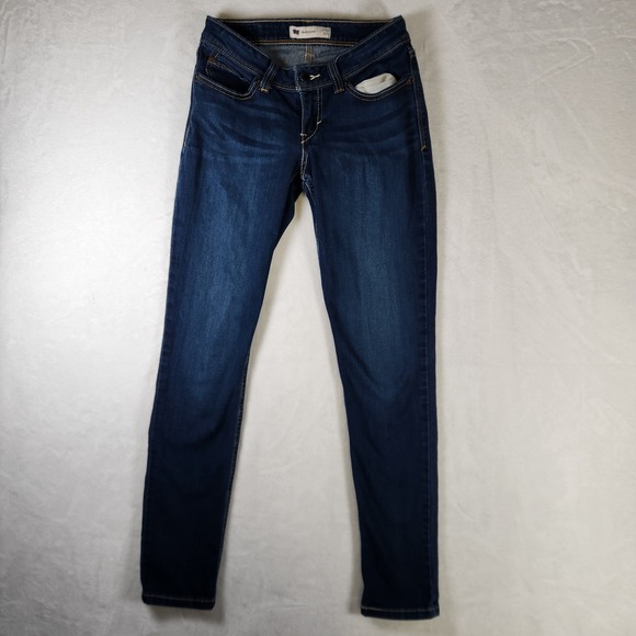Levis Bold Curve Low Rise Skinny Jeans Womens Size 27x32 Dark Wash Denim - Picture 1 of 9